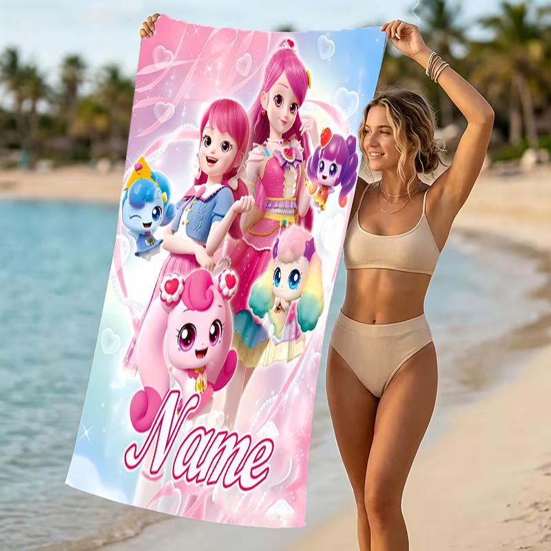 Customizable personalized beach towels Catch! Teenieping themed designs.Suitable for the beach, yoga, sports;ideal as beach accessories