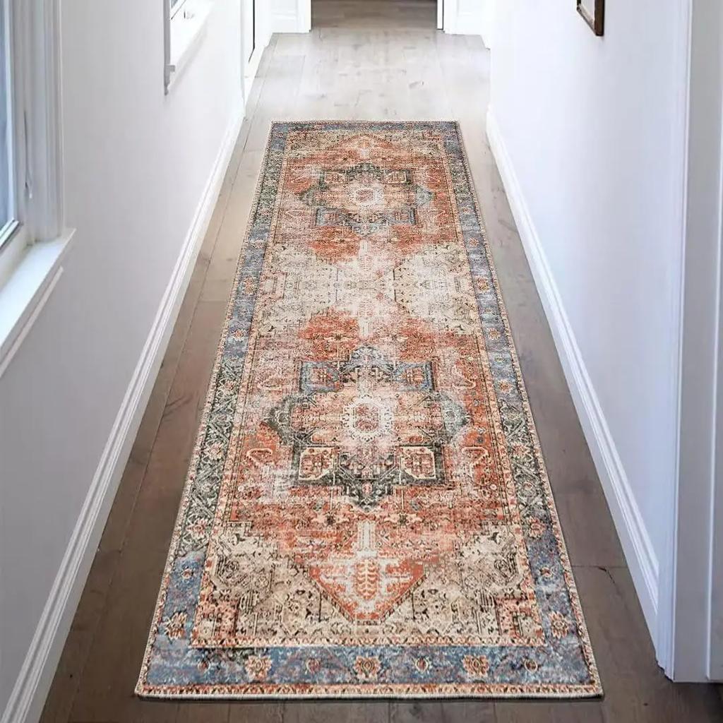 Hallway Entrance Rug Stain-Resistant Anti-Slip Mat Bedroom Kitchen Runner Rug Laundry Room Floor Mat Home Decor