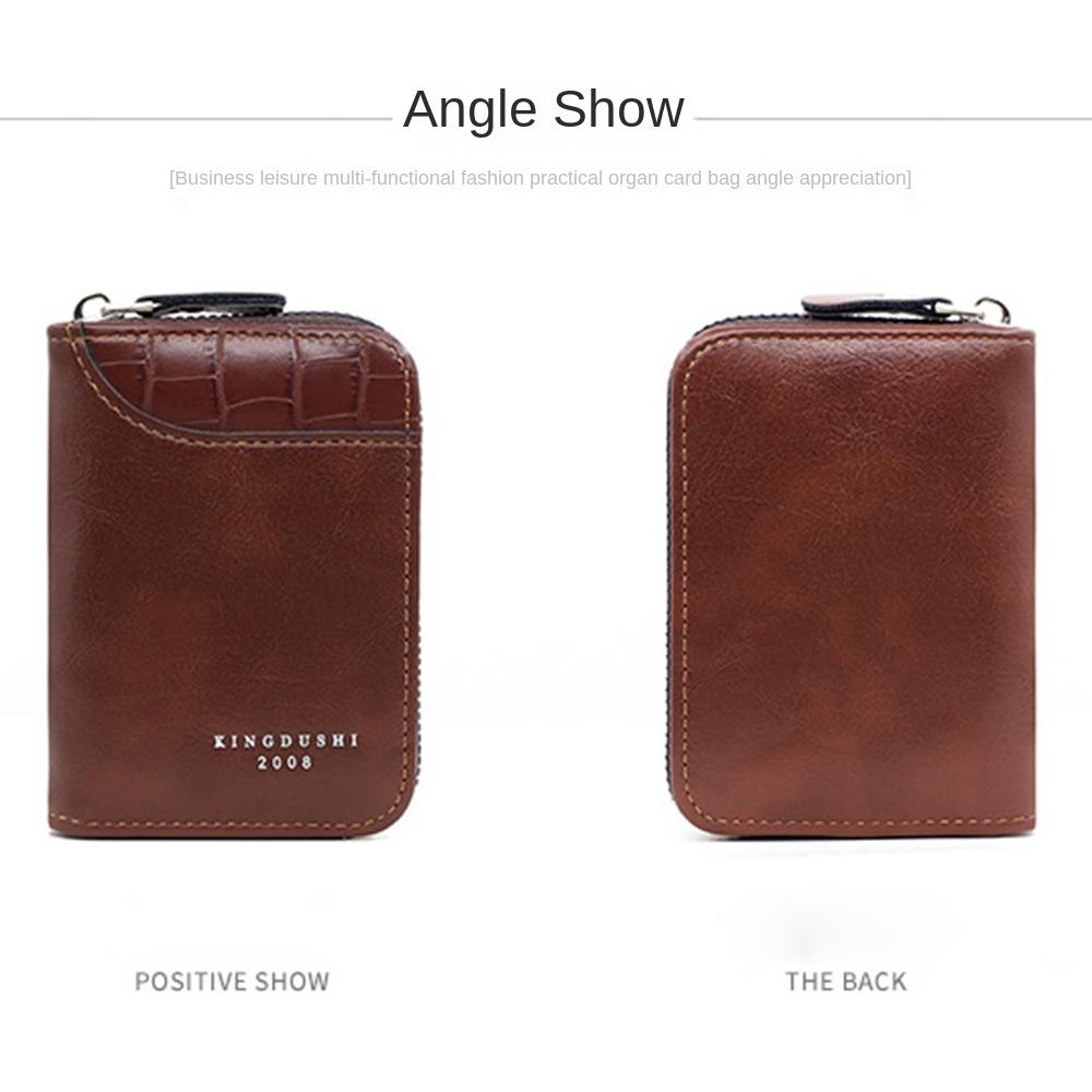 11 Card Slots PU Card Holder Vintage Men Short Wallet Male Coin Purse Business