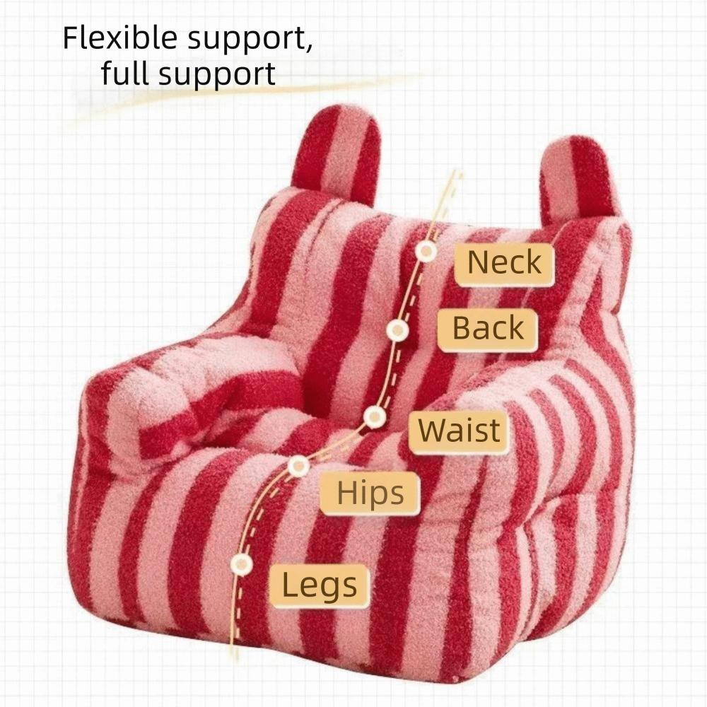 Comfortable Ergonomic Lazy Sofa Soft Fabric Kids Sofa Chair Children's Bear Sofa Bedroom