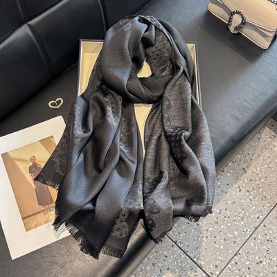 Spring And Summer Tencel Cotton Gold Silk Silk Scarf High Fashion Foreign Style Beach Scarf Shawl Pentagram Scarf Women