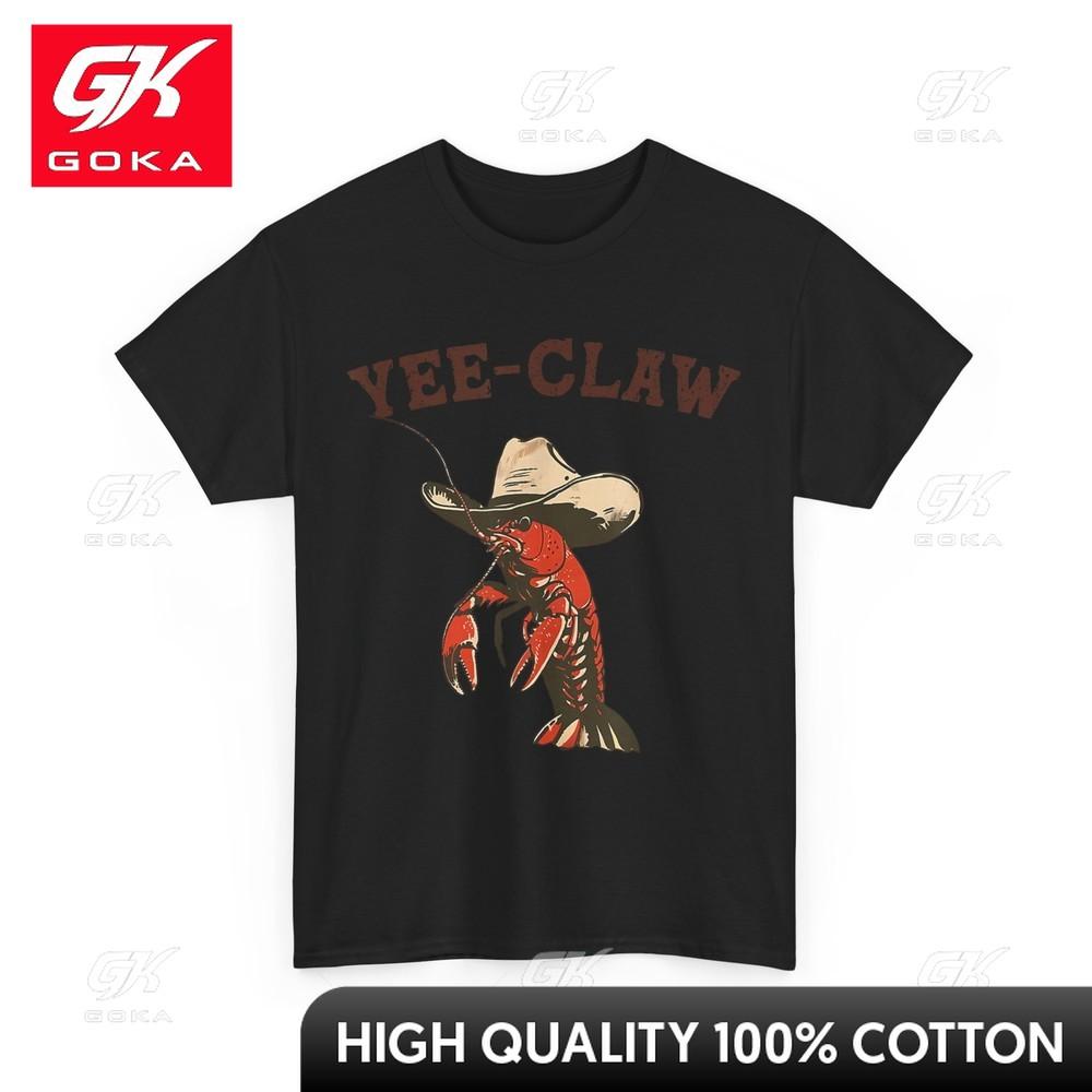 

Yee Claw Seafood Festival Crawfish Lovers Tshirt T Shirt Pure Cotton Weekend Outfit Novelty Print Lightweight O Neck Creative 4XL
