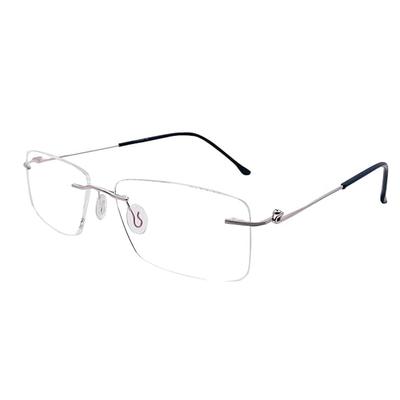 RSINC Πλαίσιο/Γυαλιά/Γυαλιά Χωρίς Πλαίσιο, Οπτικά, Τιτανίου Για Άνδρες Και Γυναίκες, Λεπτό Ασημί Μαύρο 001 53-17-138 (IB-2) M1 Viacos 001 Ασημί Μαύρο | IB 2