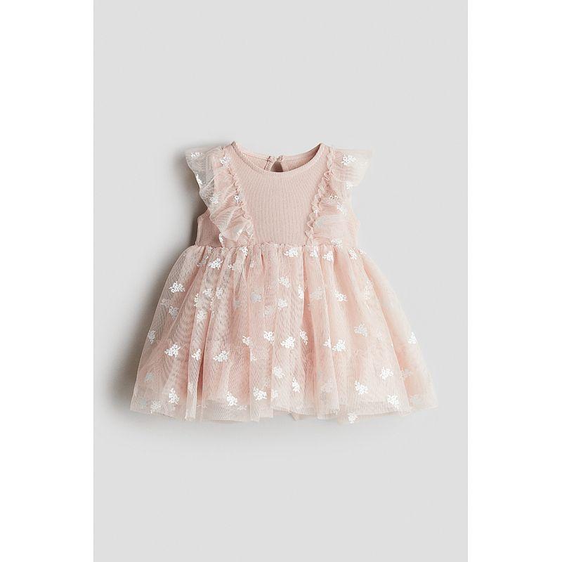 

HM Children s Clothing Fall Baby Girl s Dress 2025 New Arrival Print Thin Fabric Dress Swing Dress 1281868 Pink 100/56