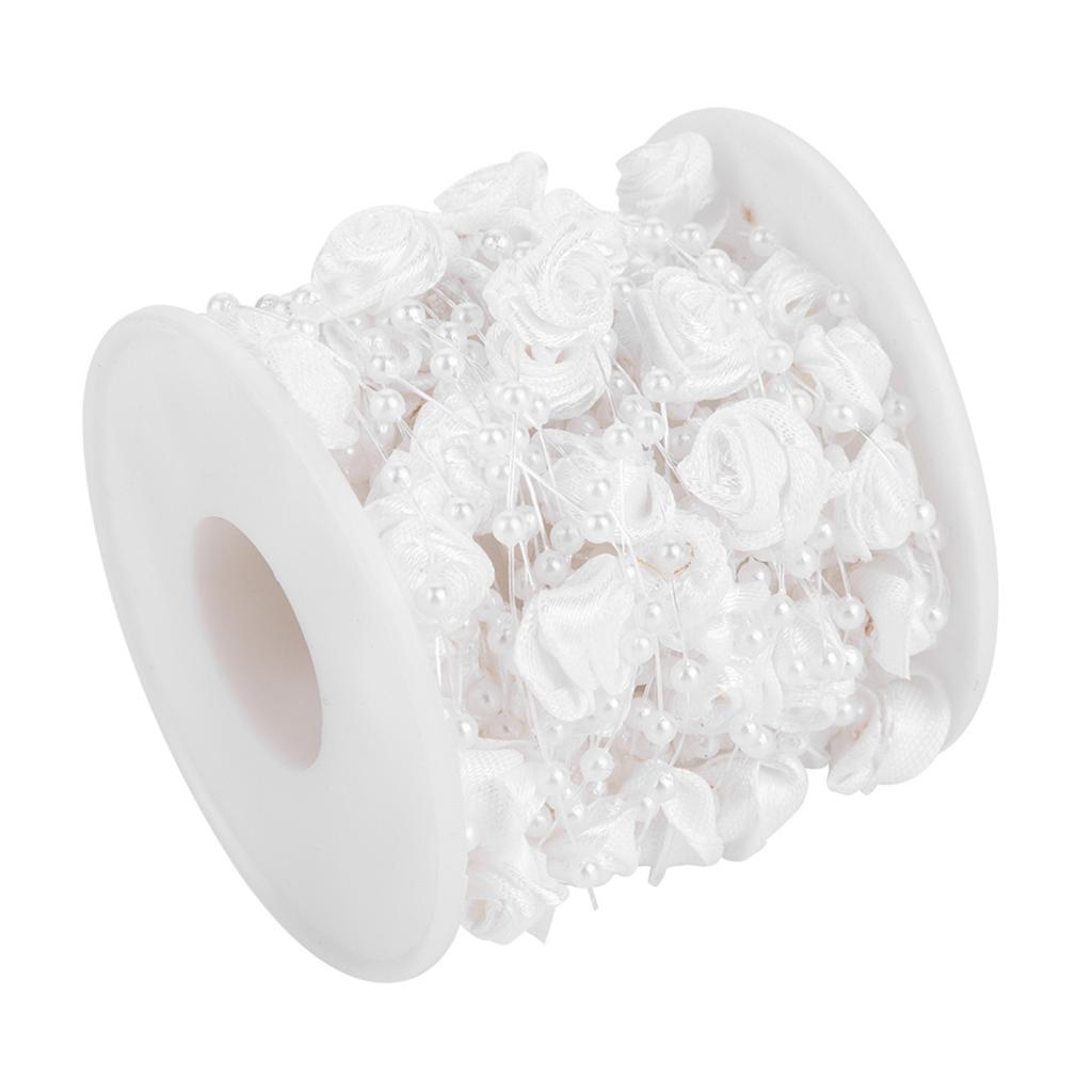 10m Roll Rose Artificial Pearl Wire Beads Garland String DIY Wedding Decoration