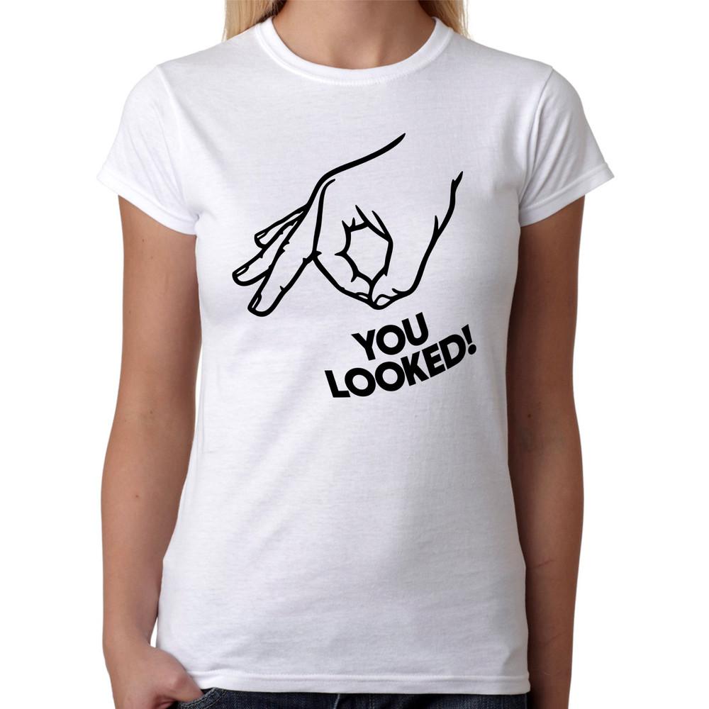 

You Watched Circle Game Hand Hole Comedy Funny Women s T-Shirt M