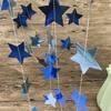 Elegant Star Garlands Decoration Glitters Paper Streame Festival Ornament for Birthday Party Supplies Daily Casual Use