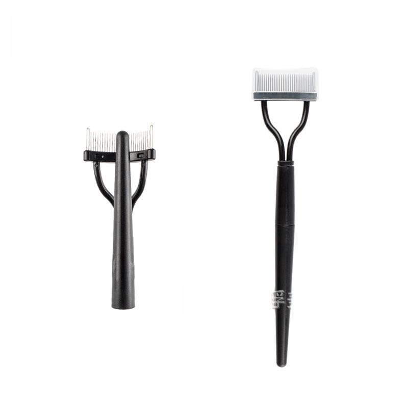 Wimpernkamm- und Augenbrauenbürsten-Werkzeugset aus Edelstahl