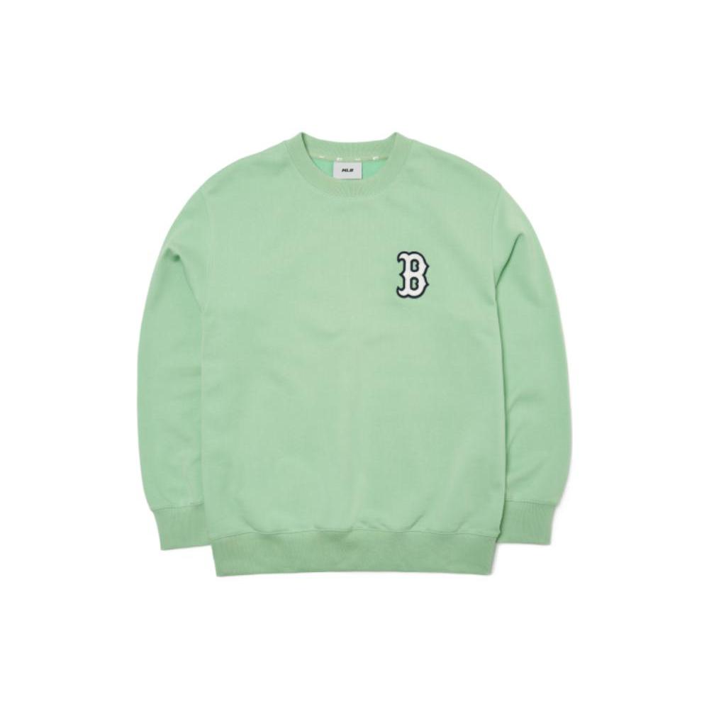 MLB Base Logo Sweatshirts Unisex Green Crew Neck Moderate Regular 3AMTB0221-43KAL XS
