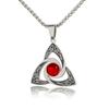Retro Celtic Knot Pattern Disc Cross Pendant Necklace for Men Gothic Punk Trend Street Jewelry Gift