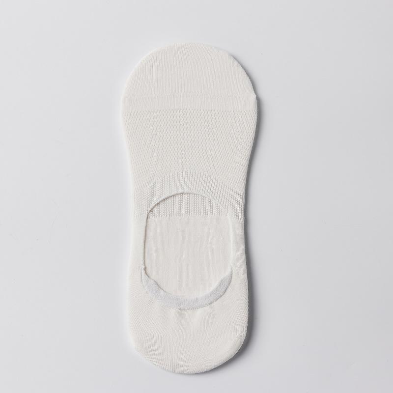 

Мужские летние носки-невидимки с низким вырезом, тонкие сетчатые носки с силиконовой противоскользящей подошвой, однотонные хлопковые носки, носки-лодочки, мужские короткие носки 1 pair белый