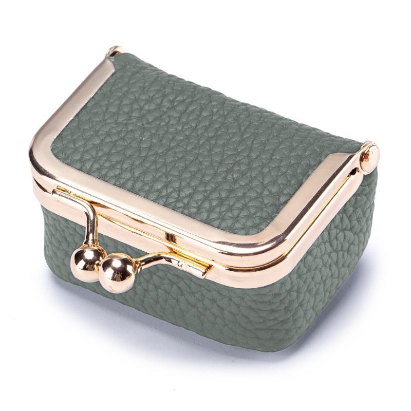 Neue Leder kompakte goldene Tasche Diamantring Schmucktasche Mini Ring Halskette Ohrringe Schmuckschatulle Münzbeutel Wechselgeldtasche