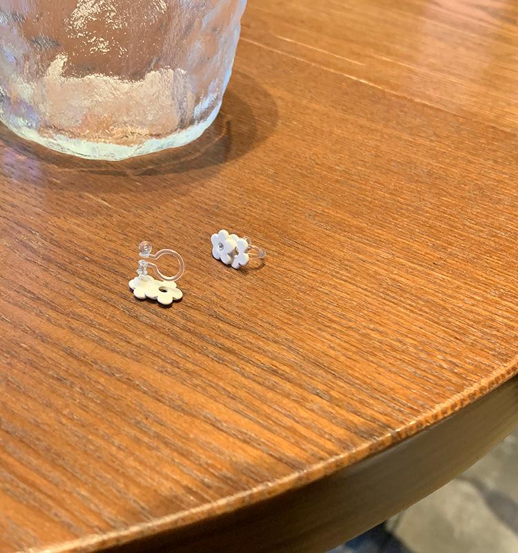 

Трендовые серьги-пусеты с синими и белыми цветами 2024 года - Клипсы, не требуют прокола, элегантный и простой дизайн