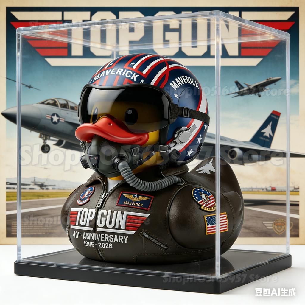 Top Gun 40. Jubiläum Pilot Ente Cosplay Sammlerfigur Filmfan Exklusives Geschenk