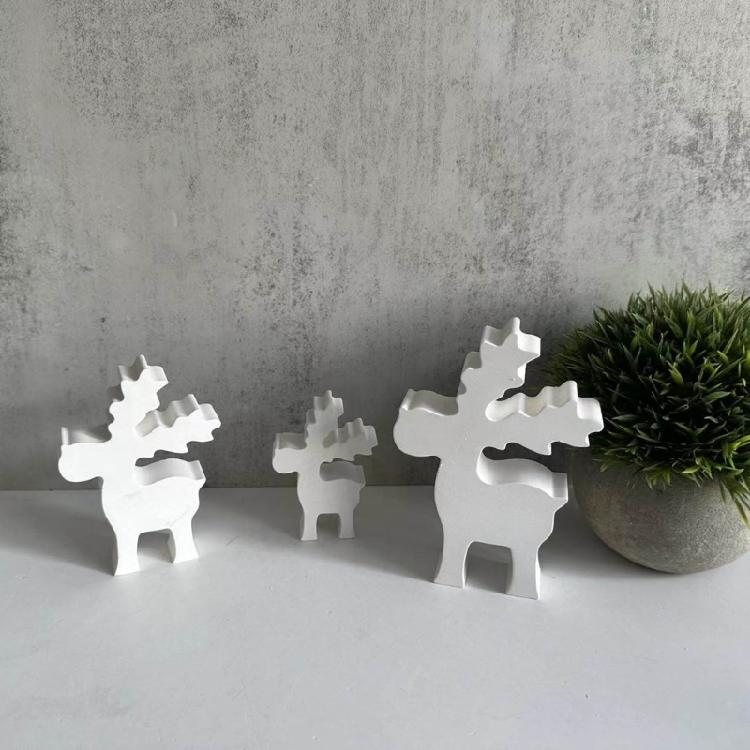 Christmas Elk Candle Molds Elk Shape Silicones Molds for Making Candle Soap