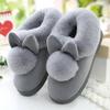 Fashion Women Warm Slippers Furry Rabbit Ears Soft Plush Snow Female Slipper Indoor Home Shoes New Plus Size Ladies Comfort Footwear