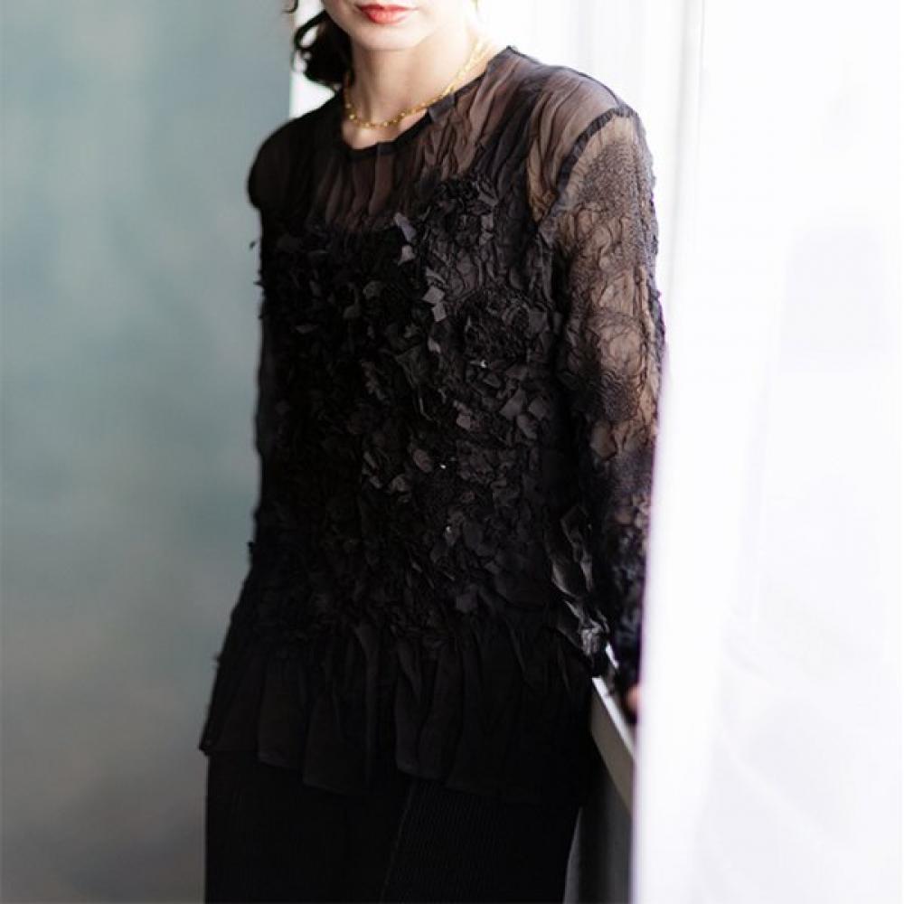 Specchio Sheer Front Floral Blouse 451 142 09