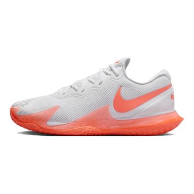 حذاء Court Zoom Vapor Cage 4 Rafa أبيض برتقالي ساطع للرجال DD1579-106