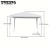 10X10FT White Gazebo Canopy Tent with Removable Sidewall, 2pcs Sidewall with Windows, and Carry Bag