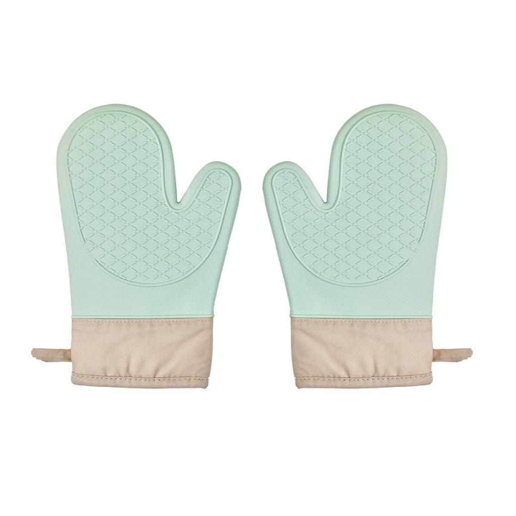 Five-finger Silicone Cotton Gloves Wrapped with Wide Silicone Insulation Gloves Baking Oven Microwave Gloves