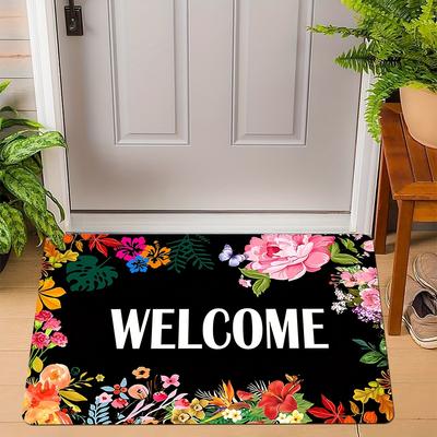1 tapis de cuisine anti-fatigue à motif floral, imperméable, antidérapant, épais, rembourré, très résistant, confortable, pour la cuisine