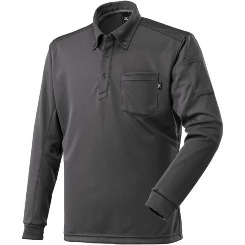 

Mizuno Work Polo Shirt Unisex Polo Long Sleeve 07 Charcoal Size L Button-Down (Long Sleeve), Wear, Shirt, (F2JA1181), Gray,