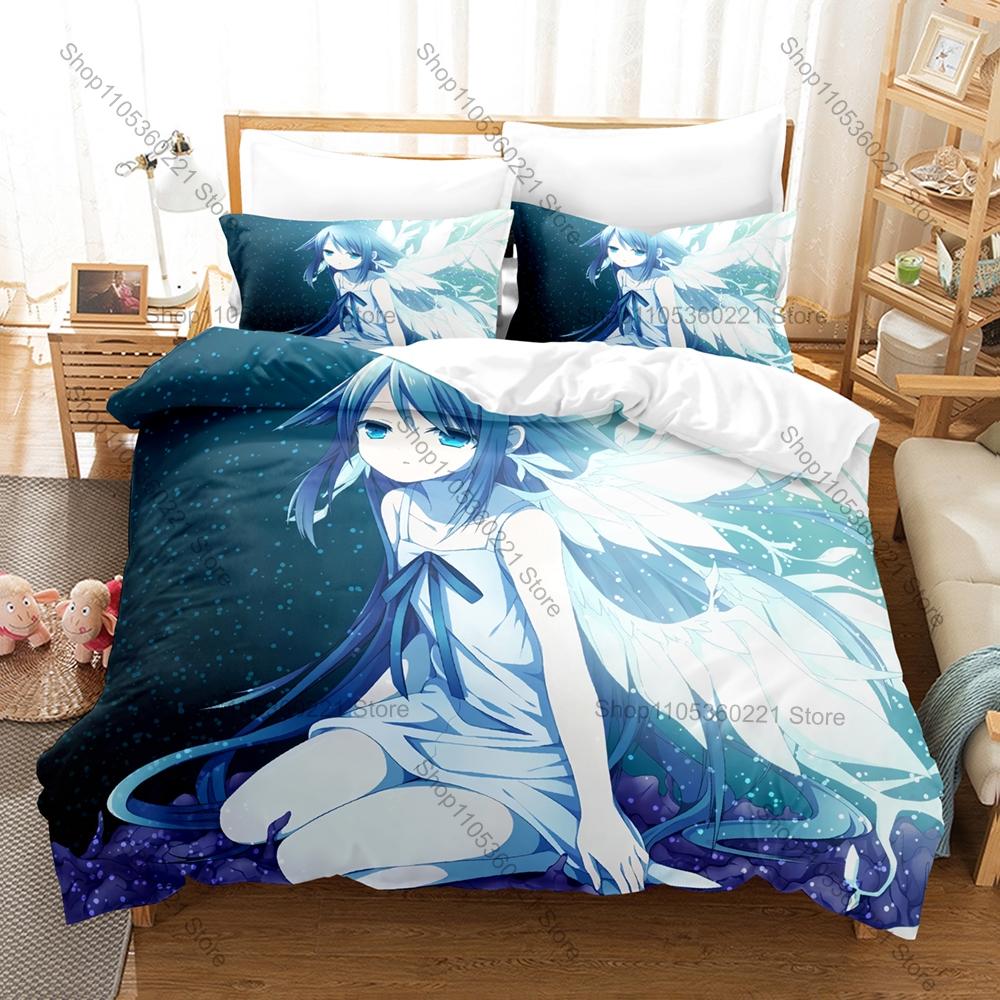 The Song Of Saya Bedding Set Duvet Cover + 2 Pillowcases Hanging Bohemian Horror Visual Novel Saya Anime Bedroom Decor