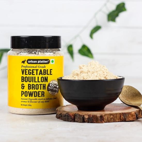 Urban Platter Vegetable Bouillon and Broth Powder, 200g [ Anytime Convenience | Prepares Quickly | Vibrant Flavours | Ideal Seasoning and Condiment]