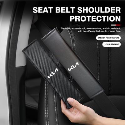 For Car Seat Belt Leather Safety Shoulder Cover Protection Pad K5 K2 Optima Soul Spectra Niro Cadenza Sephia Carens