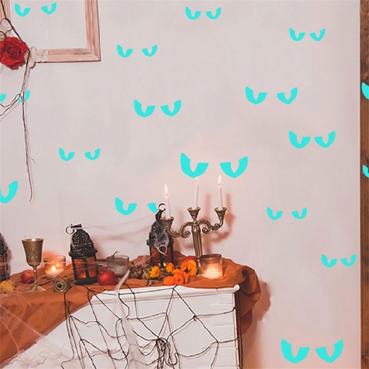 Luminous Stickers Glow in Dark Evil Peeping Eyes Stickers for Halloween Wall