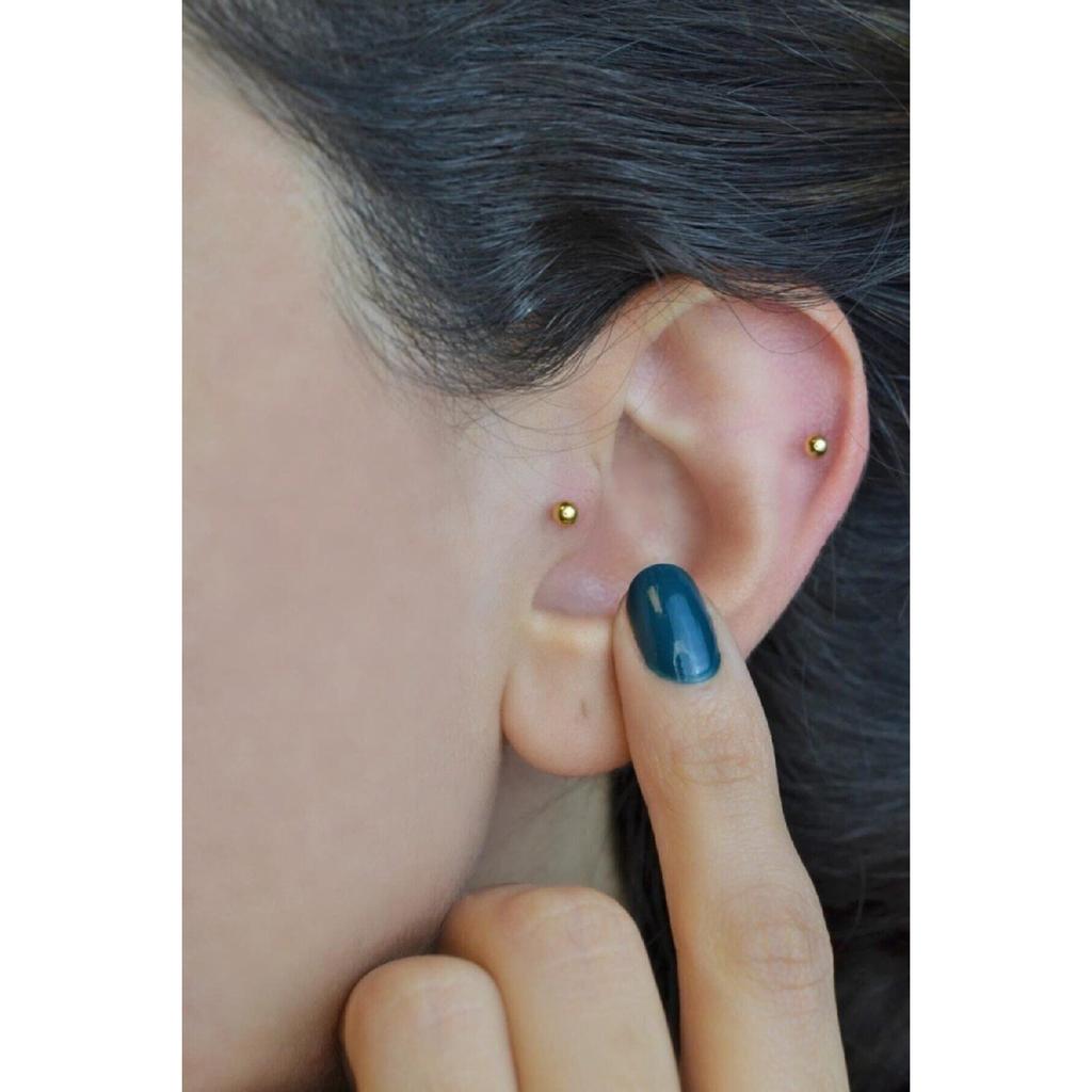 Gold Steel Ball Piercing 8 Mm