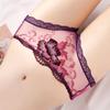 Women Transparent Panties Embroidery Floral Lace Briefs Sexy Mesh Underwear Girl