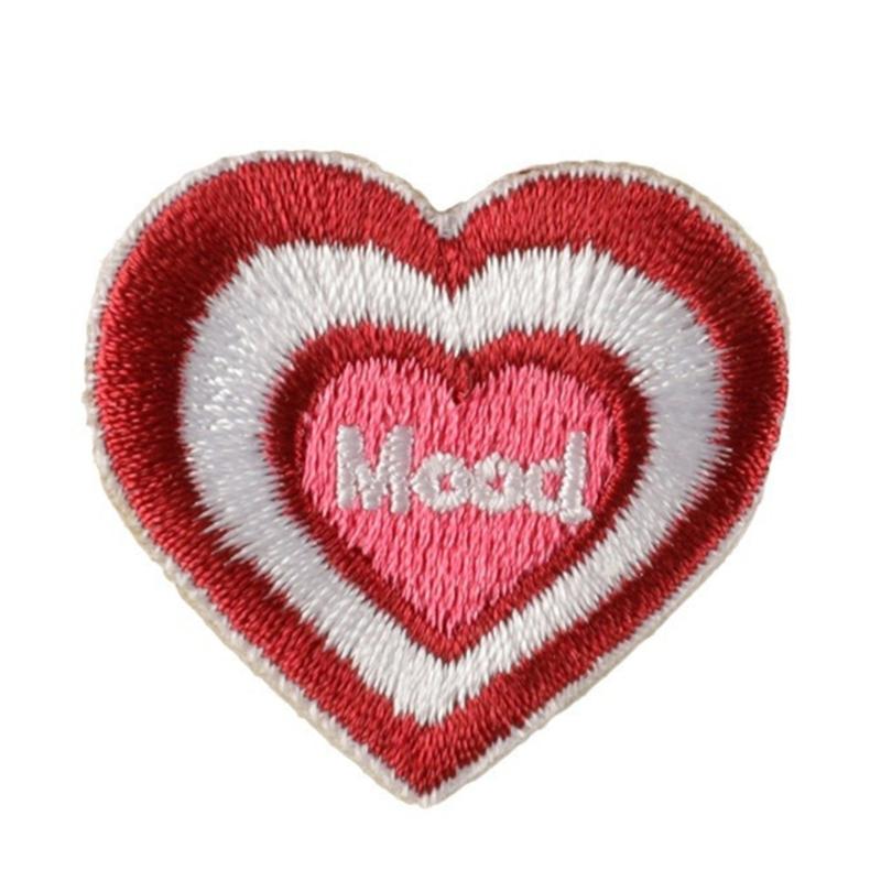 16 Pcs Love Heart Embroidered Patches Iron On Patches Bows Repair Patches Flower Sewing Patches for Clothes Bag