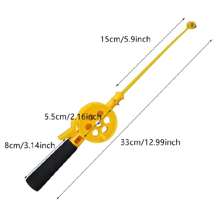 Light Weight Compact Portable Children Fishing Poles Small Ice Fishing Rod Beginner Lake Pond River Fishing Reels Poles
