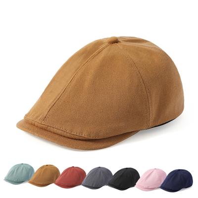 Men Octagonal Cap Breathable Cotton Newsboy Cap Women Summer Vintage Beret