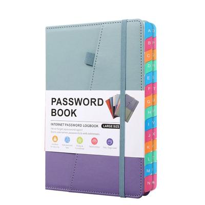 Large Size A5 Password Book with Alphabetical Tabs Hardcover Password Notebook