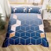 Geometry Ombre Duvet Cover Full King,Honeycomb Marble Geometric Bedding Set For Teen Girls Women Diamond Hexagon Comforter Cover