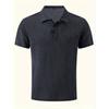 New Trendy Men'S Summer Collar Paul T-Shirt Men'S Heavy Oversize Solid Color Casual Short Sleeve