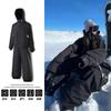 Unisex Winter Ski Suit Set Waterproof Windproof Snowboarding Outdoor Hiking Jacket Pants Loose Fit Hooded