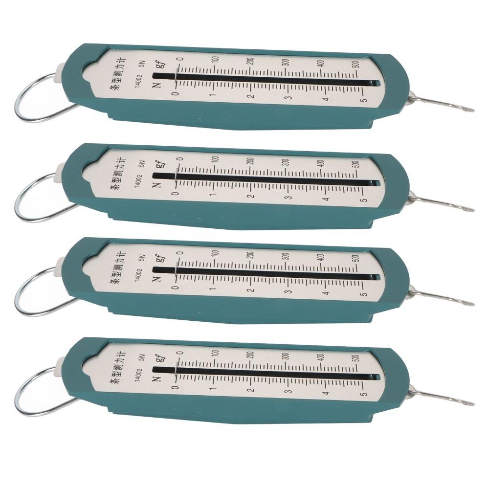 4pcs Metal Spring Bar Force Meter Rectangular Shape Spring Balance Lab Force Gauge Lab Testing