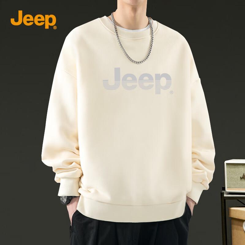 

JEEP Men s Fall Loose-Fit Crewneck Sweatshirt L