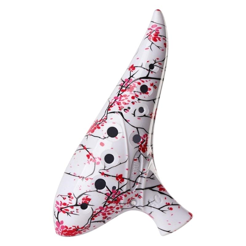12 Hole Ceramic Ocarina Musical Device Smooth Surfaces Texture Balanced Tone Output for Aspiring Musicians and Collectors