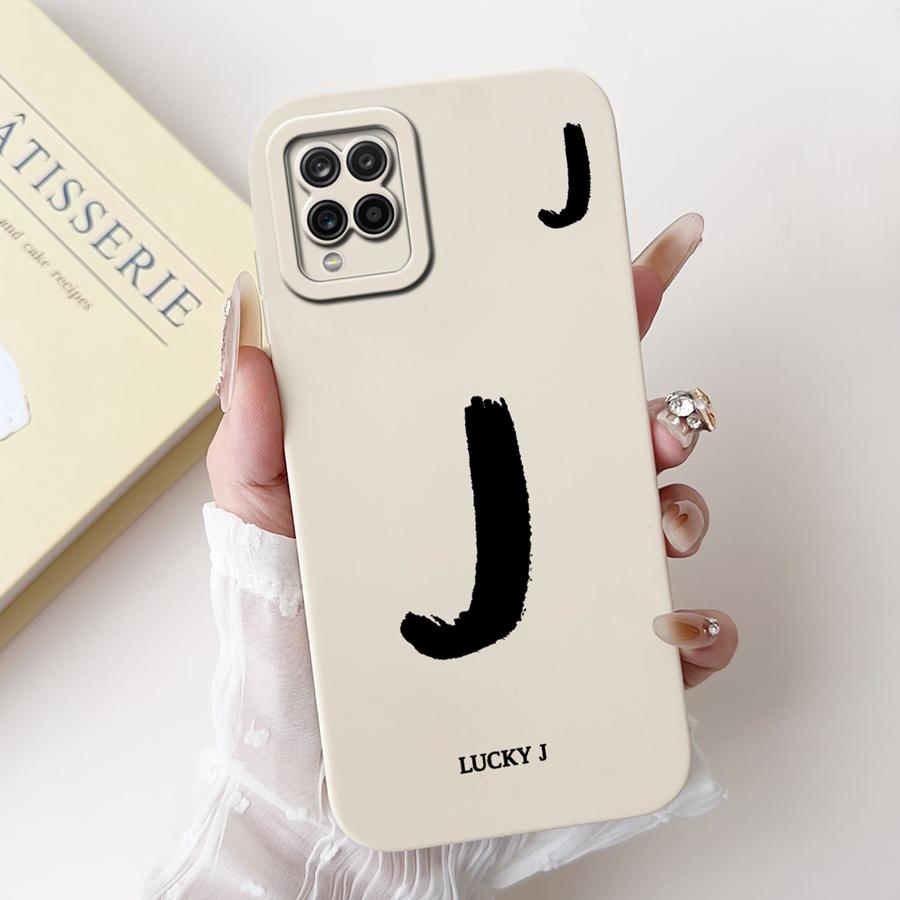 Für Samsung Galaxy A12 M12 F12 Hülle für A125F Weiches Silikon Hülle Buchstabe Bemalt Stoßfest Fundas für SamsungA12 M 12 Abdeckung