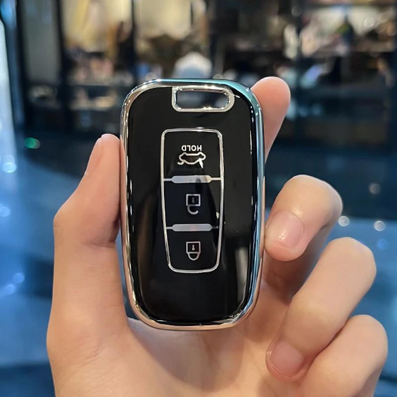 3/4 Buttons Fit For Hyundai Genesis Coupe Sonata Ix35 Fit For Kia Forte Sportage K2 K5 Soft Tpu Auto Intelligent Key Fob Remote Housing Cover Case