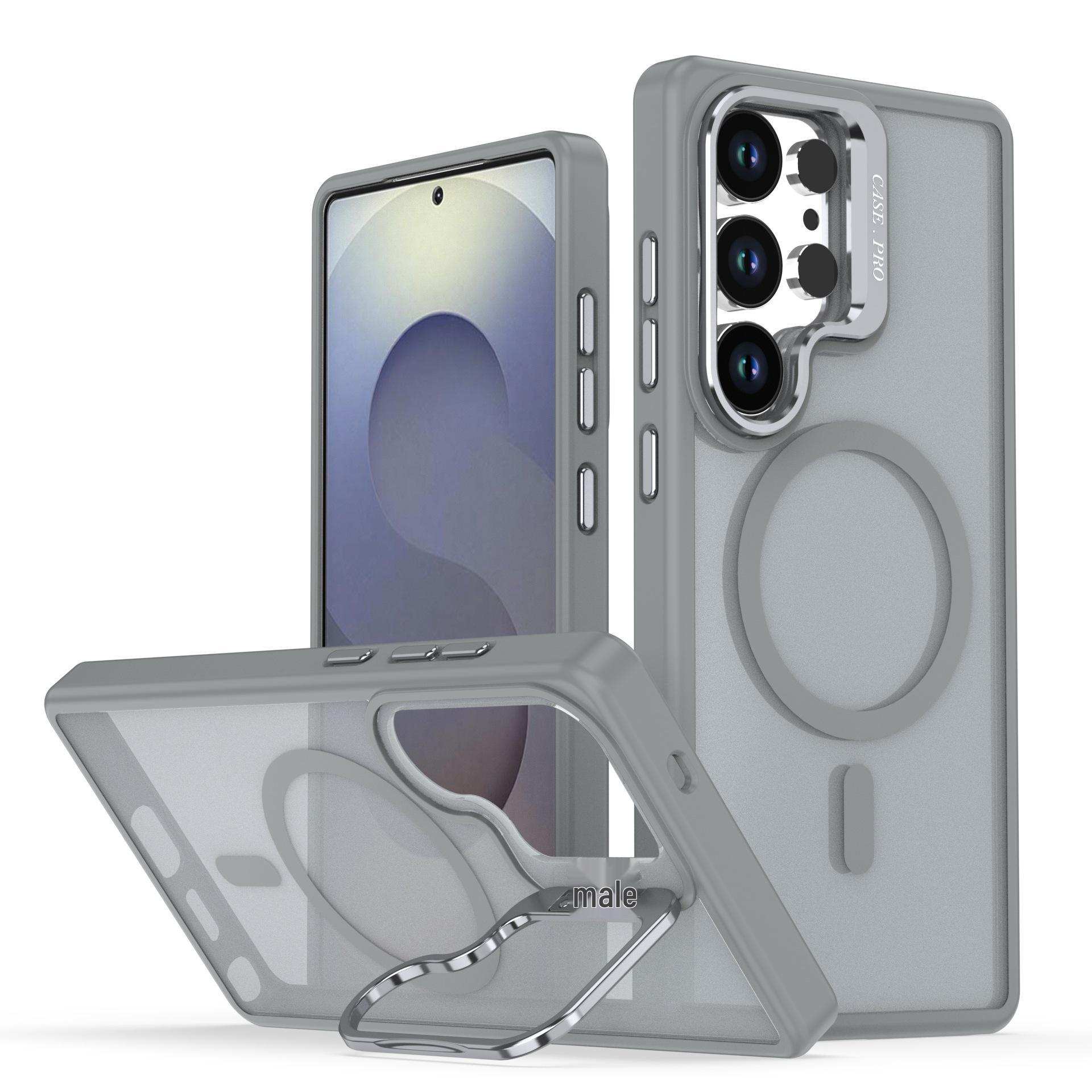 

Серия Магнитных и Защитных Матовых Чехлов для Телефонов Samsung S25/S26 Ultra S25 FE серый