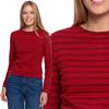 Women's Long Sleeve Striped Cotton Classic T-Shirt MORAJ L PATT 1