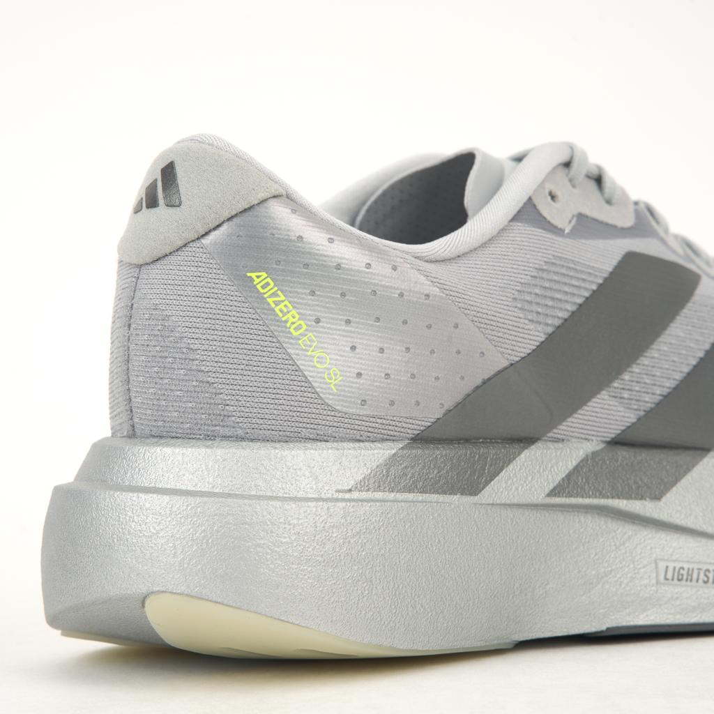 adidas Adizero Evo SL Plateado Metálico Zapatillas Hombre Gris Hierro-Metálico Halo-Plateado JR3419