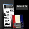 Phone Case for Samsung Galaxy Z Flip 3 4 5 6 Folding Black Shell National Flag RU FR UK For Samsung Z Flip4 Flip5 PC Hard Cover