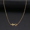 Stainless Steel Necklaces Heartbeat Lightning Lover Pendant Chain Collar Charm Fashion Necklace For Women Jewelry Party Gifts