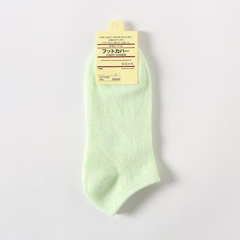 Women's Spring and Summer New Solid Color Candy Cotton Boat Socks